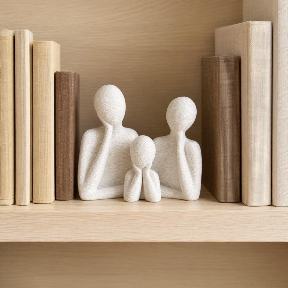 Couple Embracing Sculpture Abstract Family Sculpture Sculpture of A Family of Three Bedroom Decor