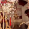 Bride's Joy DIY Handmade Double-Sided Long Handle Wedding Xiuhe Fan - Two-Color Round Face Cover Gift