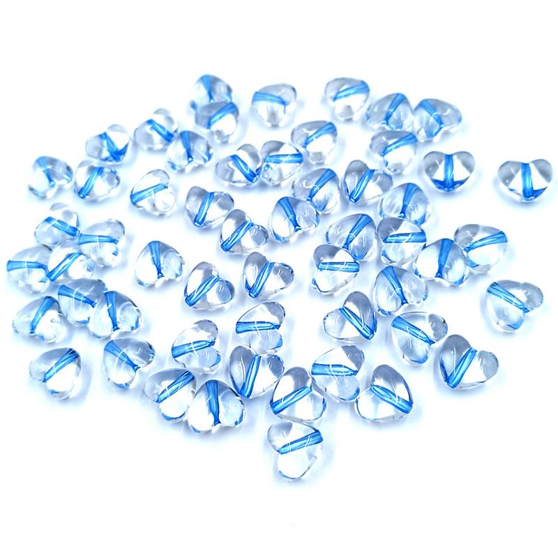 Potřeby do domácnosti Velkoobchod Love Heart Akrylové korálky Průhledné volné vymezovací korálky Náramky pro vlastní potřebu Příslušenství pro výrobu šperků Vícebarevná 9barevná