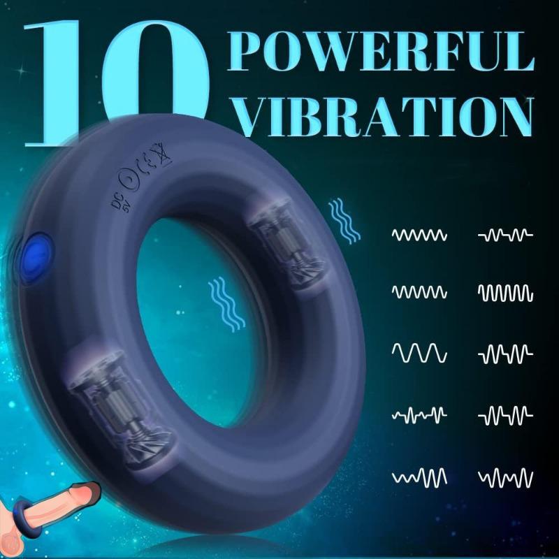10 Modes Delay Ejaculation Erection Adult Sex Toys for Men Mens Vibrator for Stronger Erection Stimulating Adult Sex Toys for Men