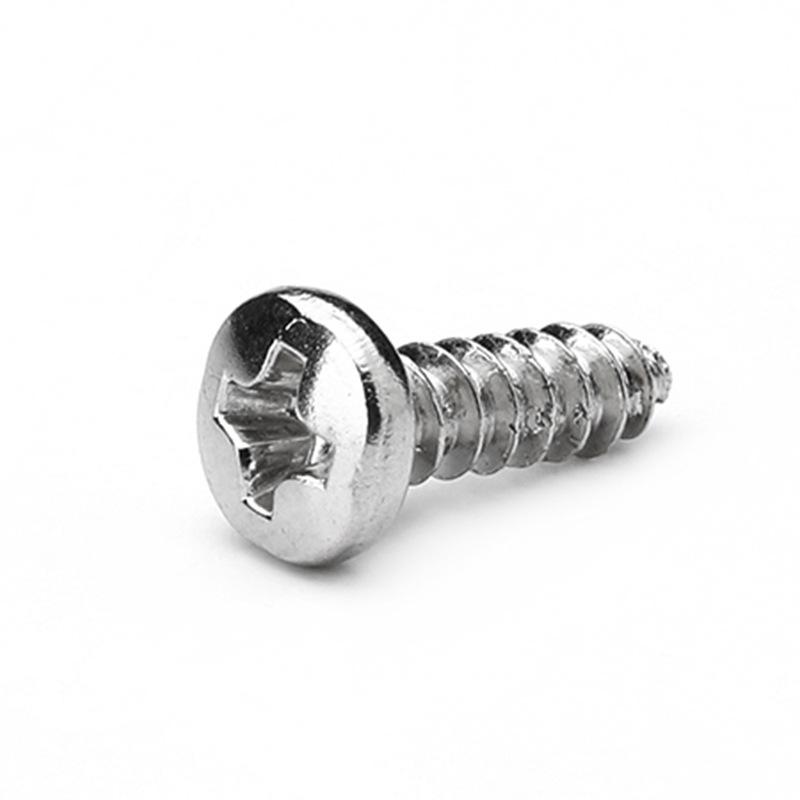 Nickel-Plated Large Round/Pan Head Phillips Slot Self-Tapping Screws M2/M2.5/M3/M4 2.6x5 Nickel-Plated (100 pcs)