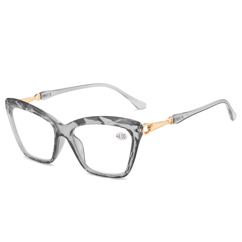 

New Cat s Eye Reading Glasses for Women Fashion Luxury Blue Light Blocking Presbyopia Transparent Man Far Sight Glasses +1.0 4.0 +400