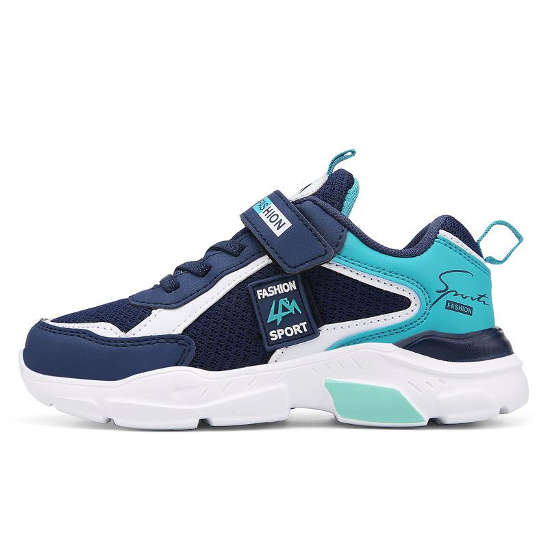 

1910 кроссовки из сетки для бега для детей среднего и старшего возраста сетчатые кроссовки для мальчиков 2025 одноклассники осенние теплые детские спортивные кроссовки 28