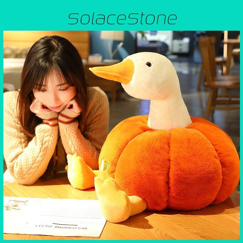 Pumpkin Duck Plush Toy Cute Gift For Kids And Animal Lovers