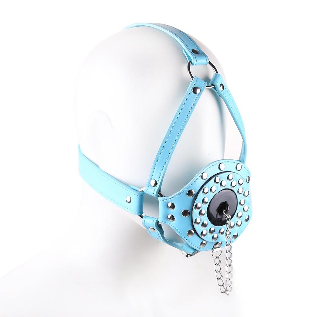 VaHppy Gag Máscaras Sexo Oral Jogos de Casal Role Play Cosplays Rainha Condicionamento Escravo de Cão PU Silicone Ossos de Cão Bolas de Sucção Argola O Bondage