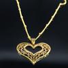 Heart Stainless Steel Necklace Women Gold Color Love Necklaces Jewelry Valentine's Day Gift Inoxidable Joyeria Mujer N619S01