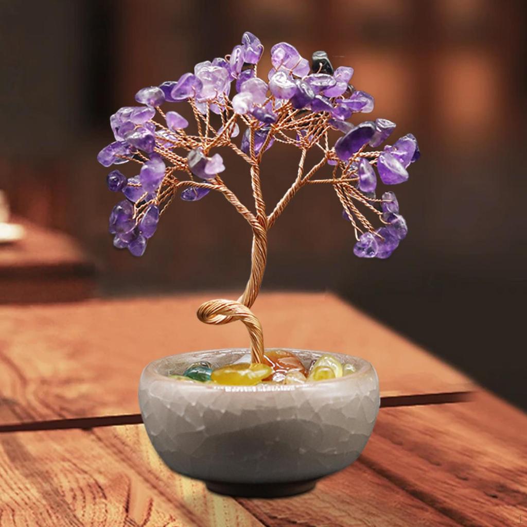 Money Tree Figurine Decorative Piece for Office Shelf Gift