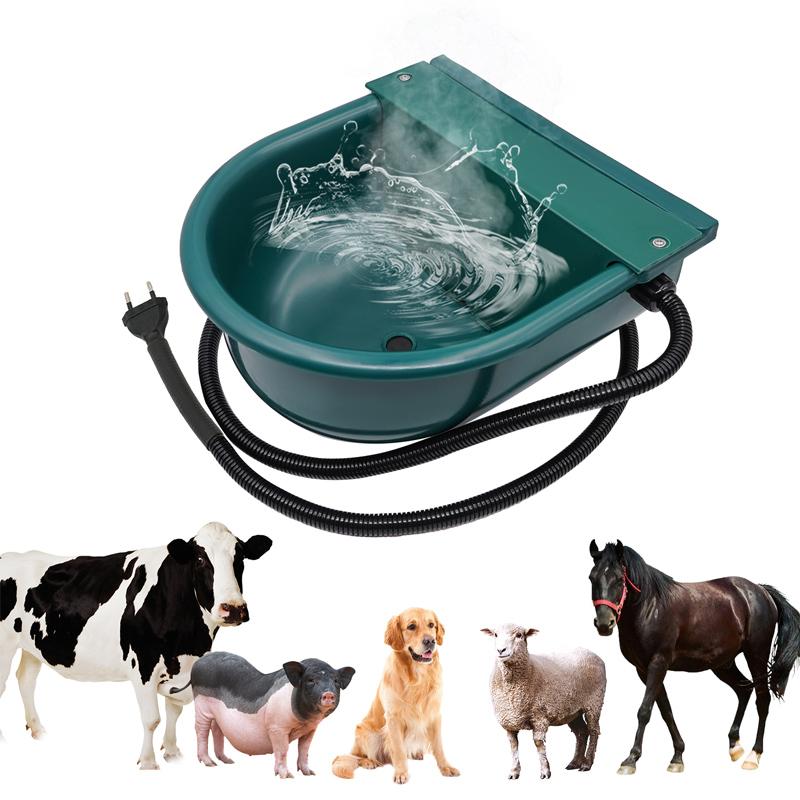 Adăpător electric cu încălzire 220V pentru vaci, cu plutitor, jgheab cu apă pentru cal, capră, câine, castron cu apă, accesorii, adăpător pentru oi, câine, animal de companie, vite