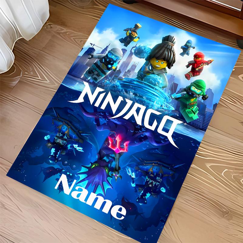 Custom Personalization Lego Ninjago Print Area Rug - Soft, Washable Non-Slip Indoor Mat,Living Room,Home&Office Decorative Rug