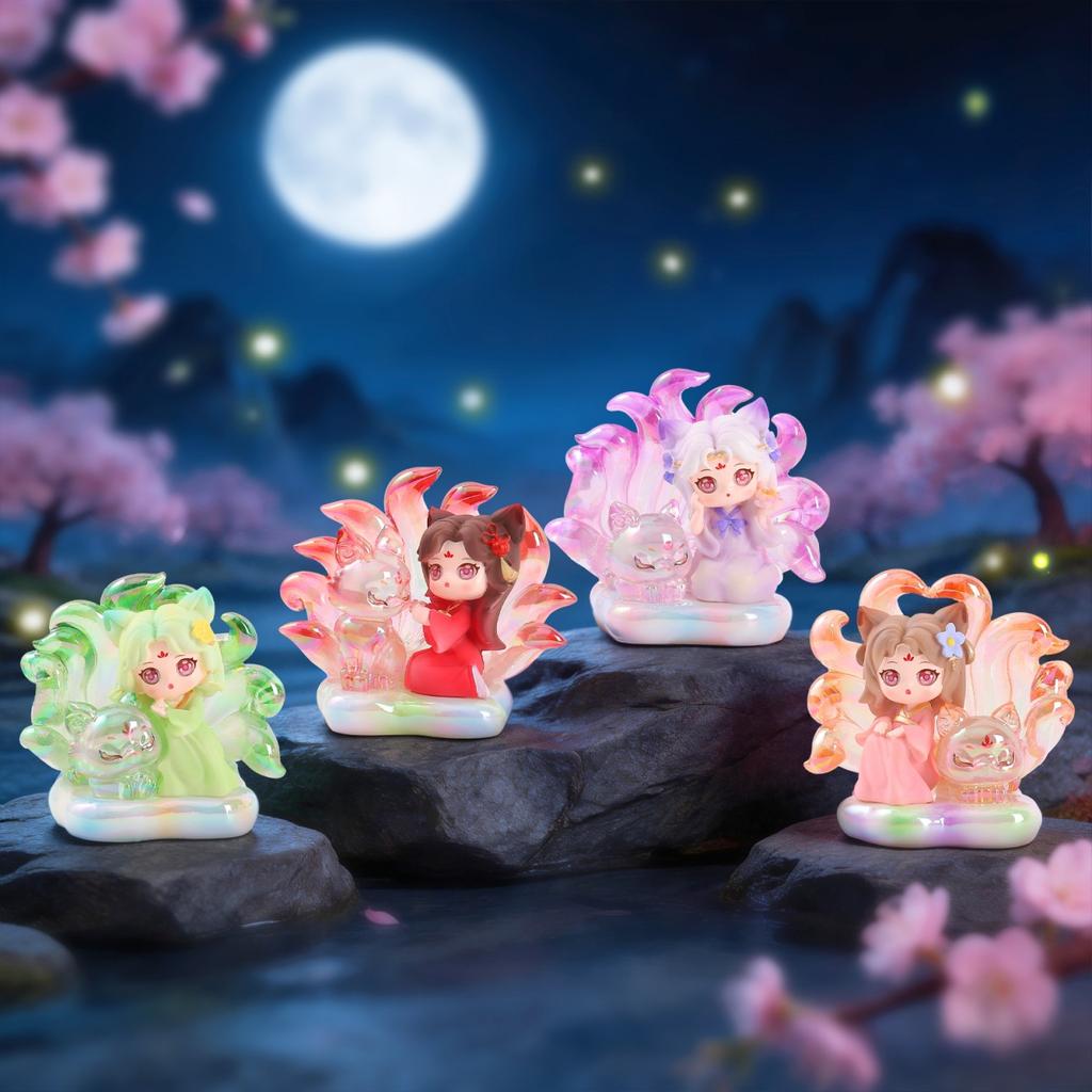 The Wise Fox Series Figurines Chinese Style Cute Mysterious Blind Box Desktop Decoration Ornament Surprise Gift For Collectors