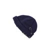Winter Harajuku Y2K Beanies Knitted Hat Women  Warm Thick Flanging Metal Ring Short Hat Unisex Basic Cap