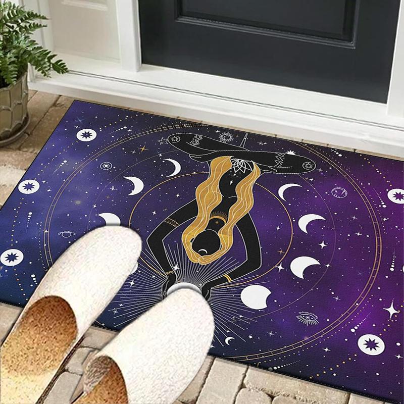 Moonlit Meditation Office Rug Chair Mat, Entryway Carpet, Suitable for Front Door, Bedroom, Living Room, Desk, Holiday Gift