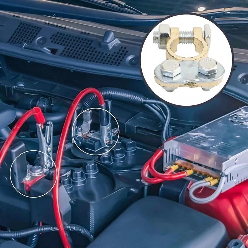 Car 12V Battery Terminal Screw Type Connector Brass Aluminum Alloy Clamps for Car Truck Van Lorry Caravan Campervan