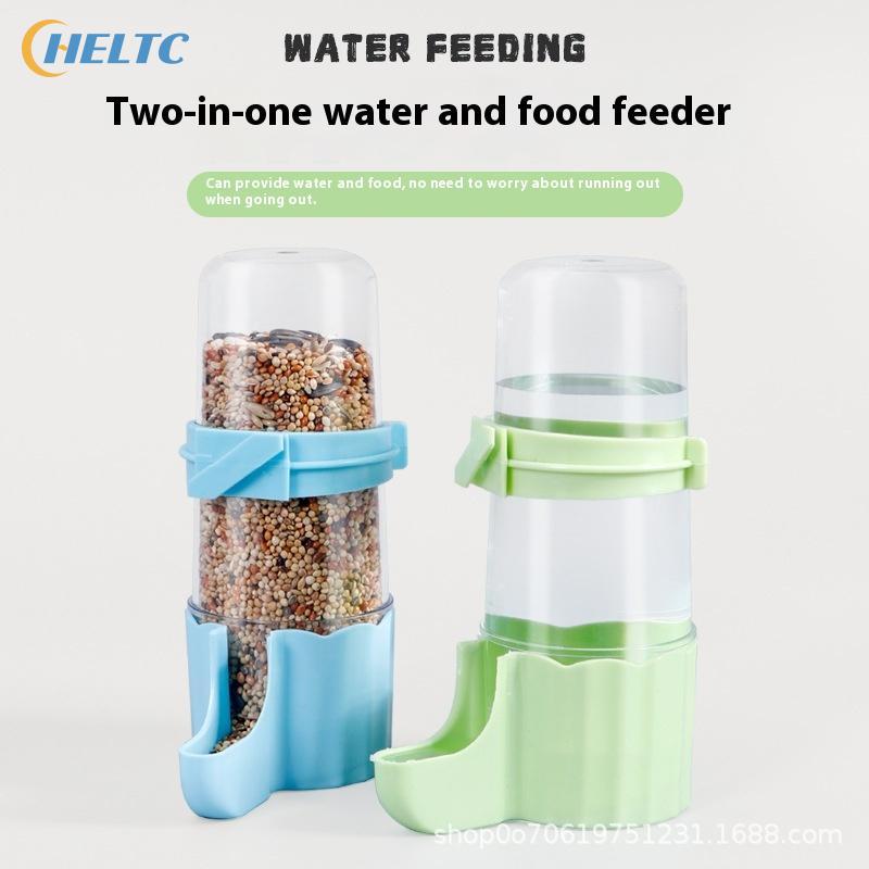 1pcs Transparent Feeding Watering Automatic Dual Purpose Bird Feeder Large Capacity Water Dispenser Feeder Bird Cage Accessories