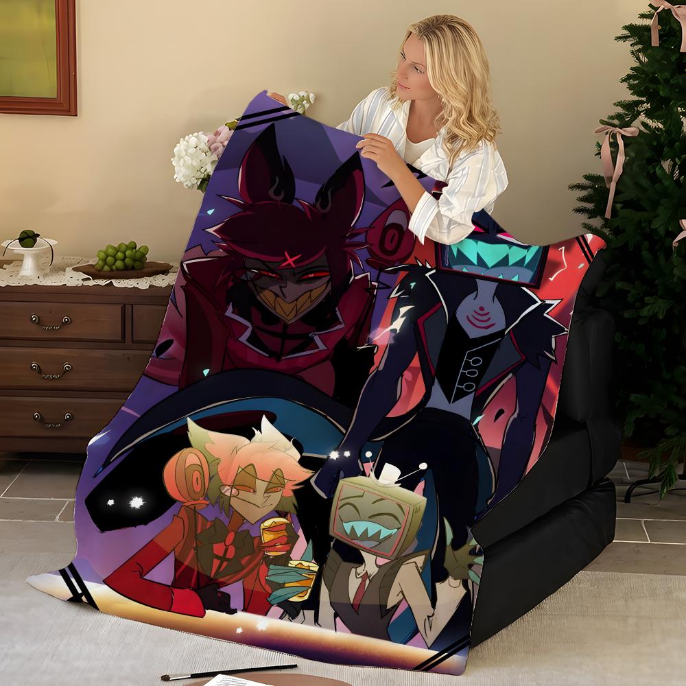 Animation H-Hazbin H-Hotel-l Throw Flannel Blanket, Soft Warm, Durable & Washable cute Cool