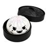Soft Squeeze Toys Halloween Stress Relief Dumpling Toy with Steamer Glitter Ball Fidget Toy Anxiety Relieving Steamed Bun for Holiday Gift