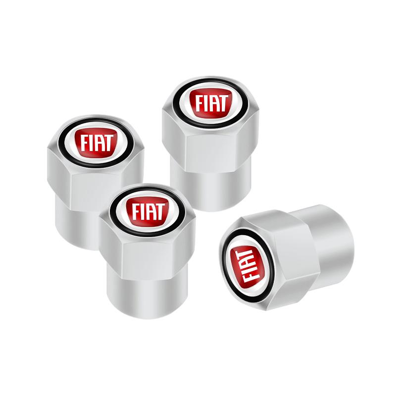 4Pcs 3D Metal Tire Valve Caps Car Tyre Air Stems Cover For FIAT Abarth 500 Tipo FR Panda Argo Freemont f Viaggio Bravo Punto Doblo