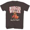 Morgan Wallen Men's Long Live Cowgirls T-Shirt Brown | Officially Licensed Merchandise