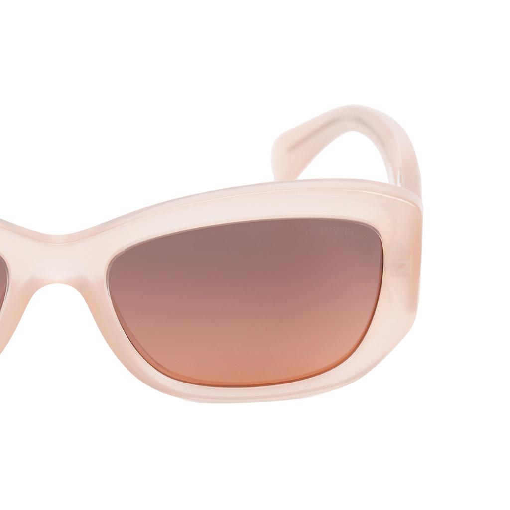 Chanel Semi-Transparent Irregular Frame Sunglasses Women Sunglasses Pink CH5493-C1732/18