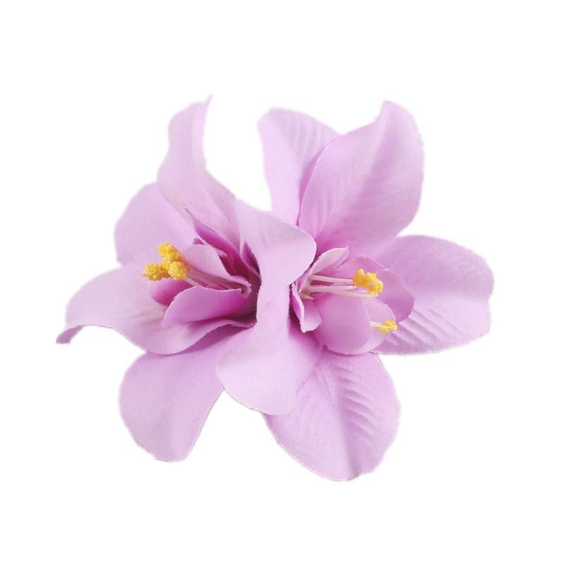 Double Flower Orchid Hair Clip Big Chiffon Artificial Flower Hair Clip Beach Wedding Party Flower Hair Accessories for Women