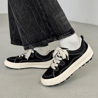 2025 New Niche Low Top Breathable Canvas Shoes with Fashionable and Trendy Temperament, Student Red Casual Board Shoes Beige