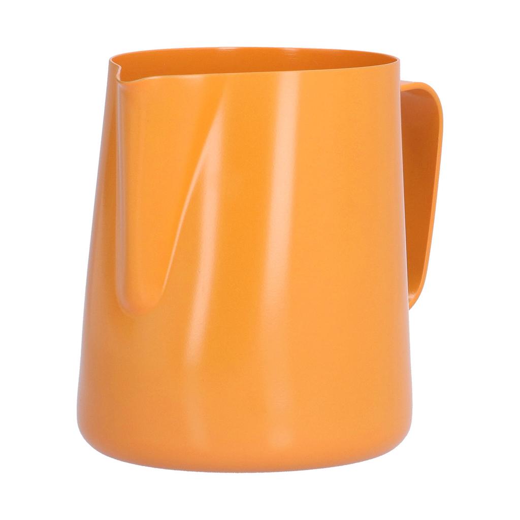 400ml PTFE Pointed Mouth Milk Frothing Jug Stainless Steel Coffee Jug for Home KitchenOrange