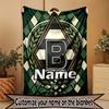 Custom Name Personalized Borussia Monchengladbach Print Blanket, Home Decor, Bedroom, Sofa, Camping, Couch, Gifts for Birthday Christmas