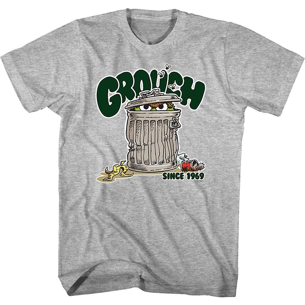 Fit 1969 Sesame Street Classic American Animated Cartoon Retro Unisexs and Unisexs LooseFitting Trendy Pure Cotton Tees