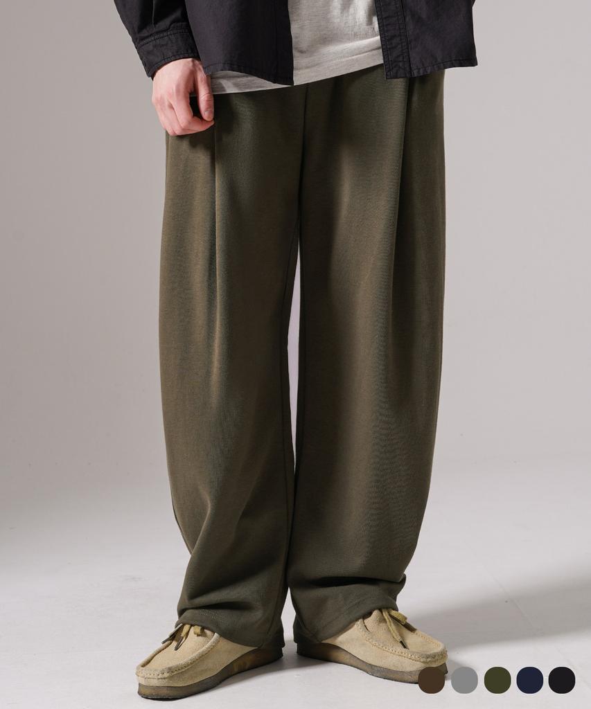 FP142 Seasonless Curve Wide Sweatpants Khaki Sjlp1554