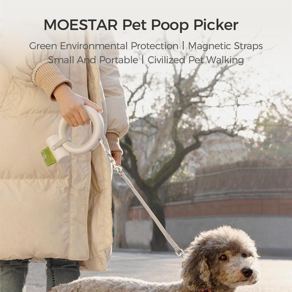 Xiaomi Moestar Pet Poop Picker met 10 zakken/rol Wegwerp hondenafvalzakken met riemclip en doos