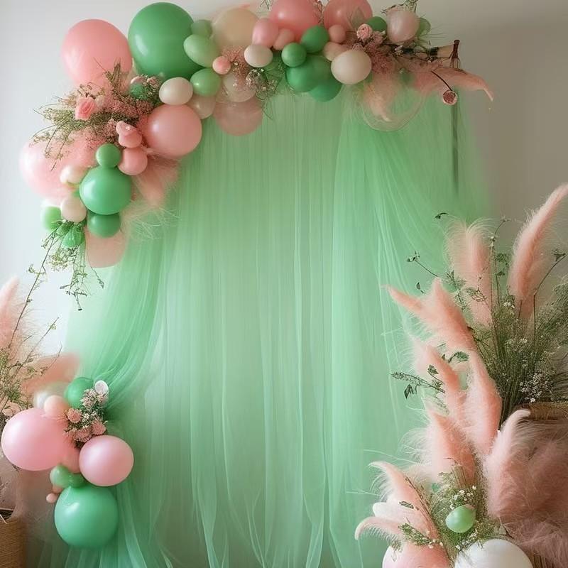 Tessuto Tulle Decorazioni Fai da Te Accessori Matrimonio Festa Evento di Natale Tessuto a Rete Trasparente Materiale Elegante Runner da Tavola Fiocchi per Sedie Sfondo