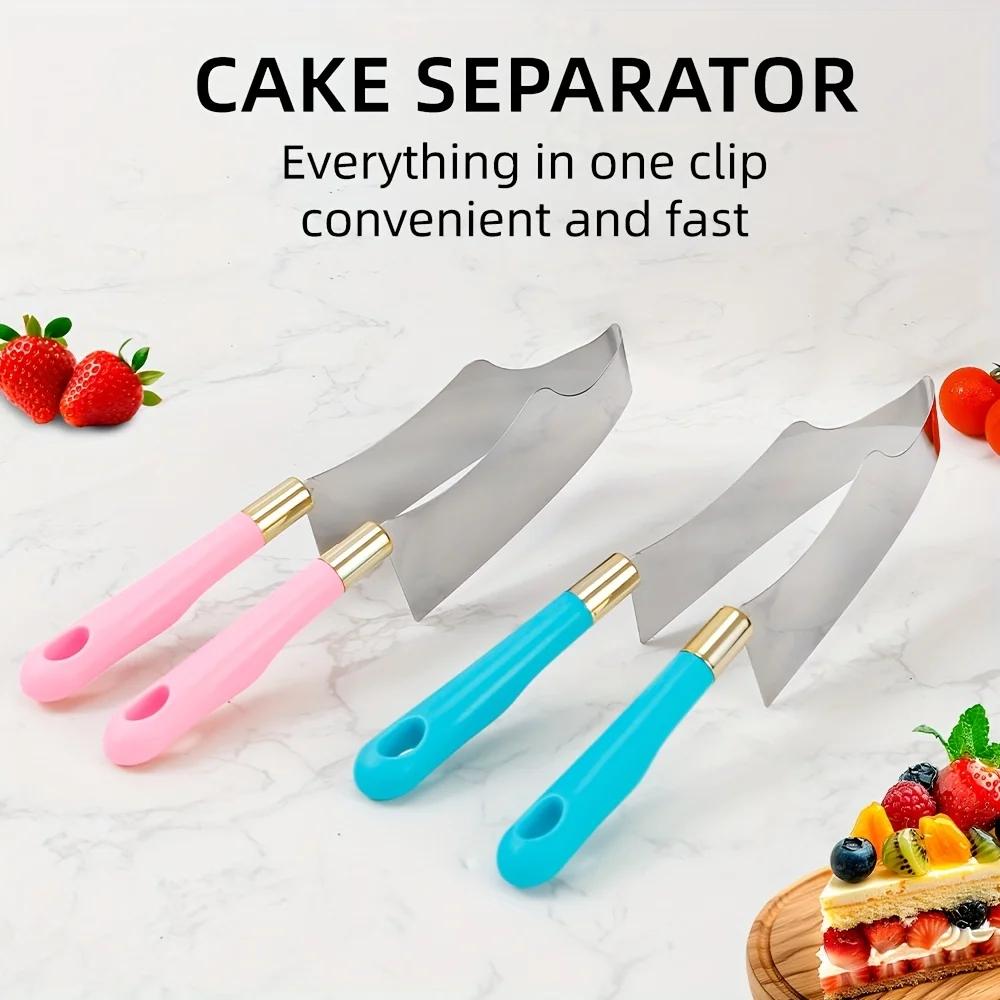 One Piece Stainless Steel Cake Slicer - Creative Cake Slicer Pastry Slicer Pizza Pie Slicer - Convenient Kitchen Tool