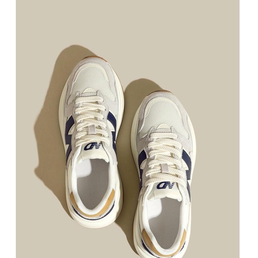 Luji Leder Waffel Forrest Gump Schuhe Damen 2024 neu ins trendig lässig vielseitig Plateau modisch retro Papa Schuhe