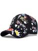 Mens Graffiti Print Baseball Cap With Smiley Face Adjustable Outdoor Sun Protection Hat