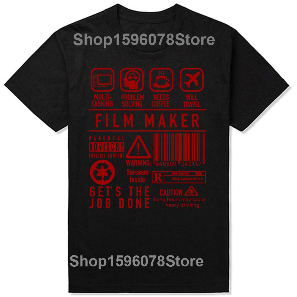 Funny Film Maker T Shirts Graphic Cotton Streetwear Short Sleeve Birthday Gifts Movie Director Filming Filmmaker T-shirt Men