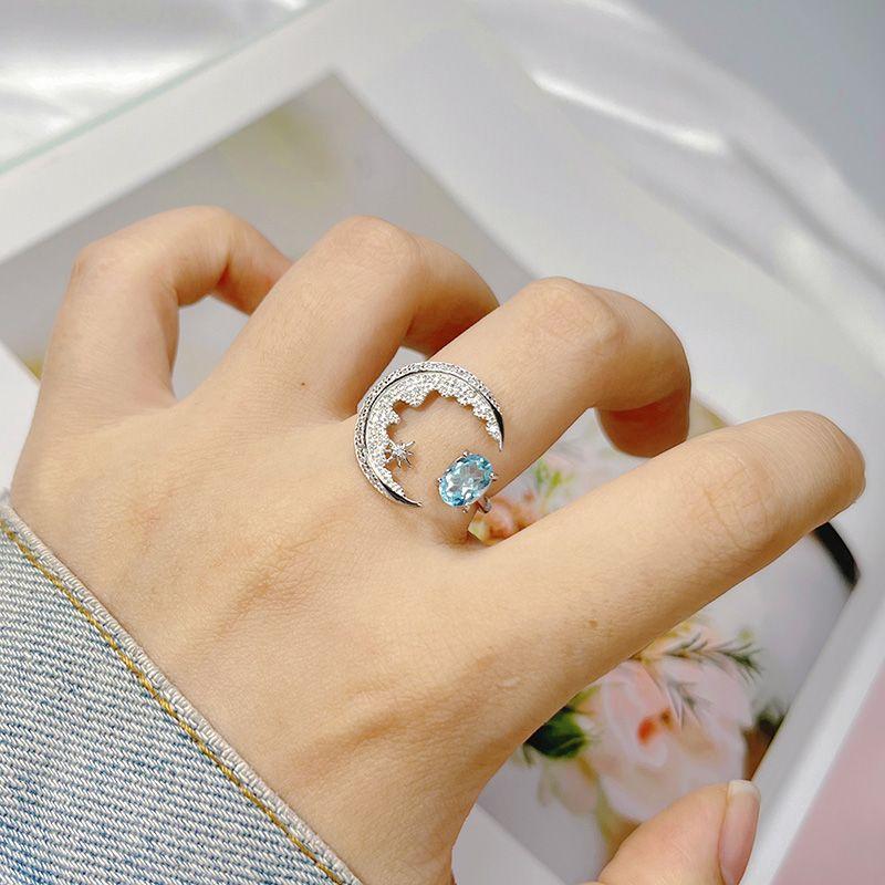 Natural Amethyst Citrine Ring Women'S Color Treasure Pomegranate Topa Transparent Peridot Moon Index Finger Ring
