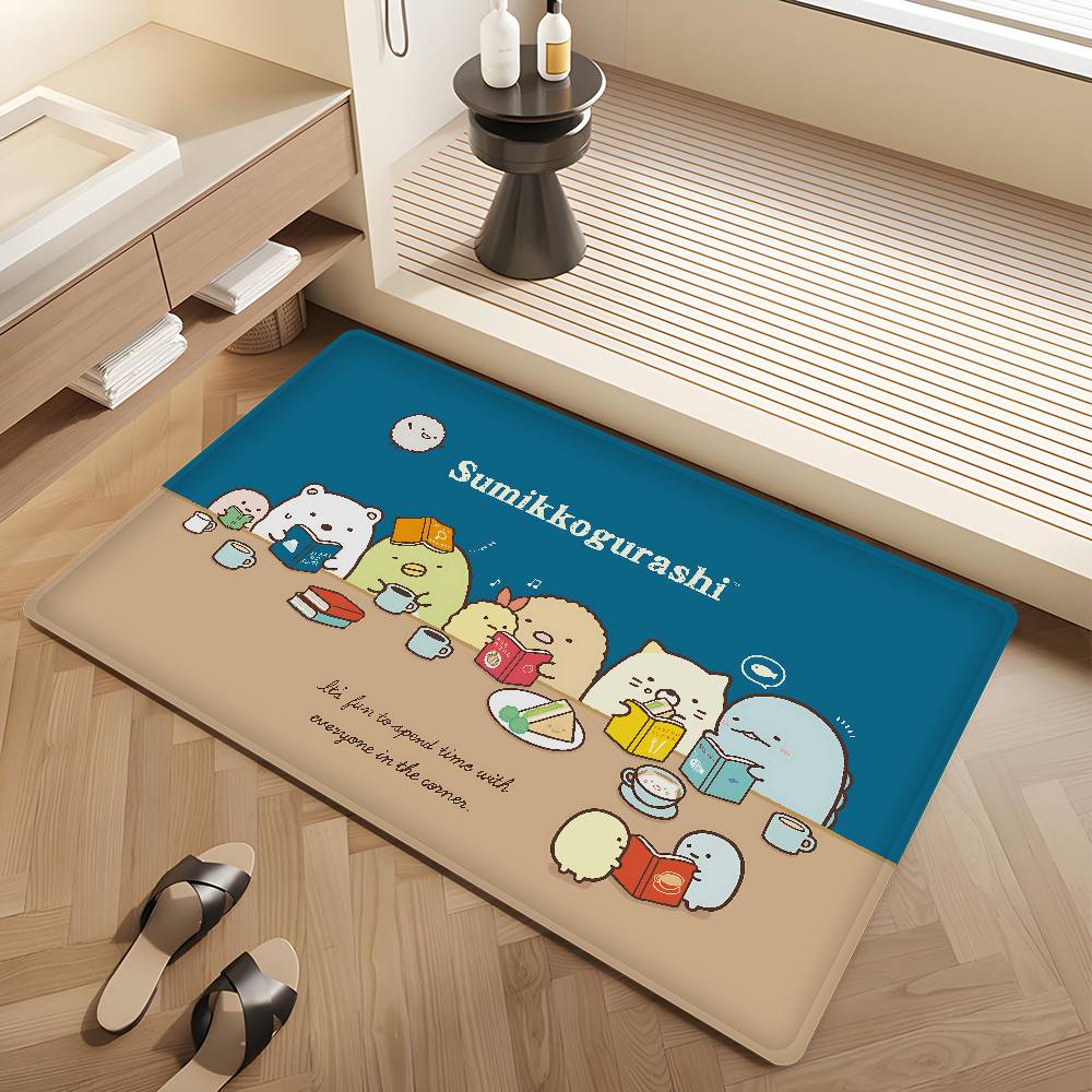 Cartoon Pink Sumikko Gurashi Door Mat Nordic Style Bedroom Living Room Doormat Home Balcony Anti-Slip Alfombra