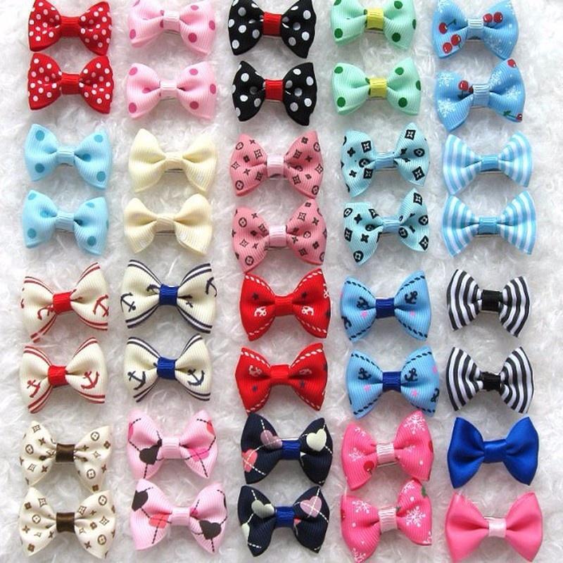 5 SZTUK Klasyczne łuki dla wszystkich koty PET Dog Bow szpilka Nakrycia głowy Hair Bows