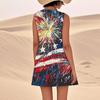 Summer Dresses For Women Loose Beach Vacation Casual Sleeveless Sundresses With Pockets Tank Dress