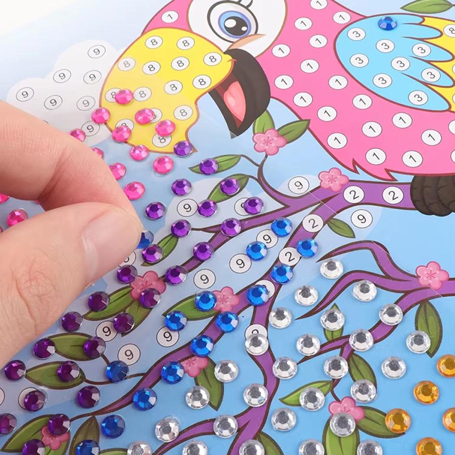 5/10pcs Cartoon Painting Diamond Crystal Sticker Handmade DIY Art Multistyle Creative Birthday Gift Entertainment Supplies XJM
