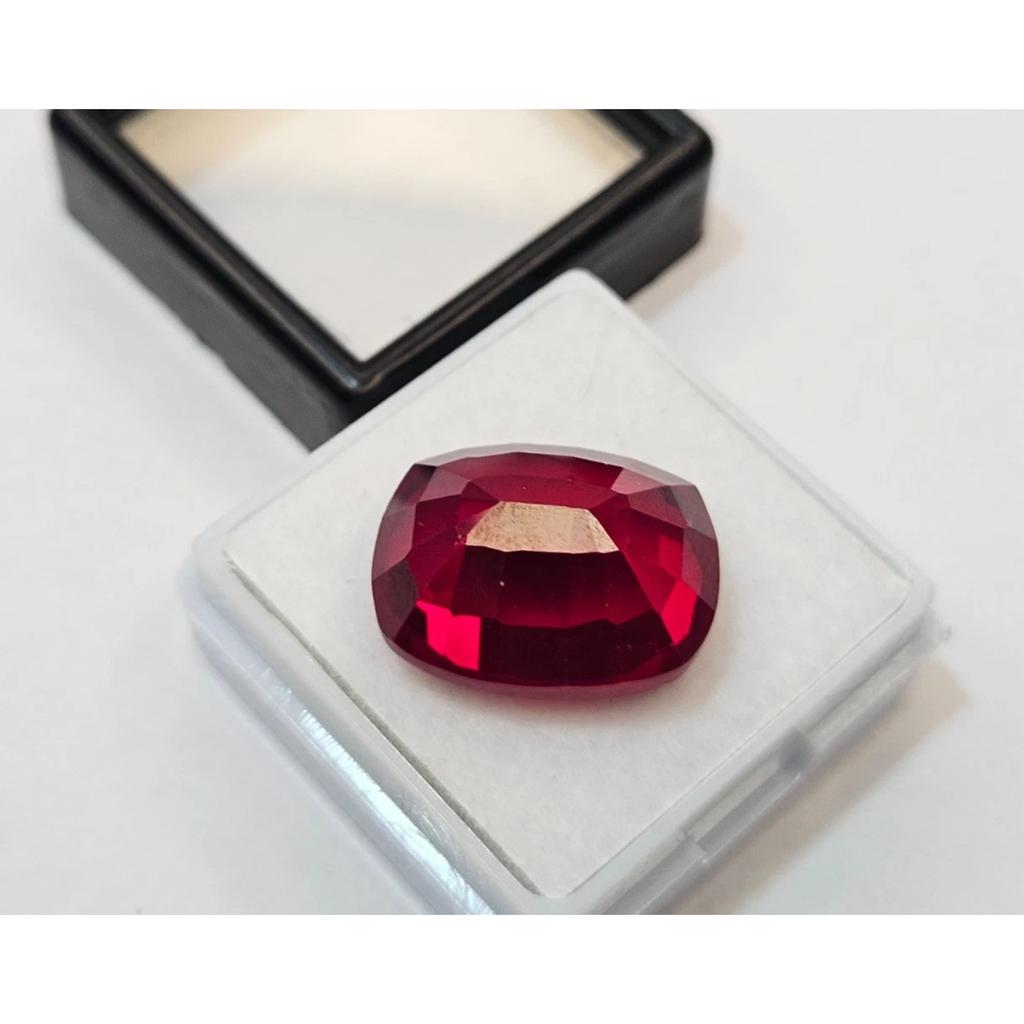 Stunning Red Color Ruby Mozambique Cushion Cut 20-21 Ct Certified Gemstone