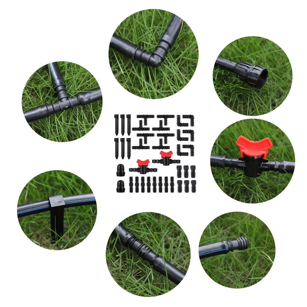 Garden Barb Irrigation Hose Connector DN16 to 3/4 or 1/2 Inch Fitting Connector for Irrigation Tube Garden Watering System