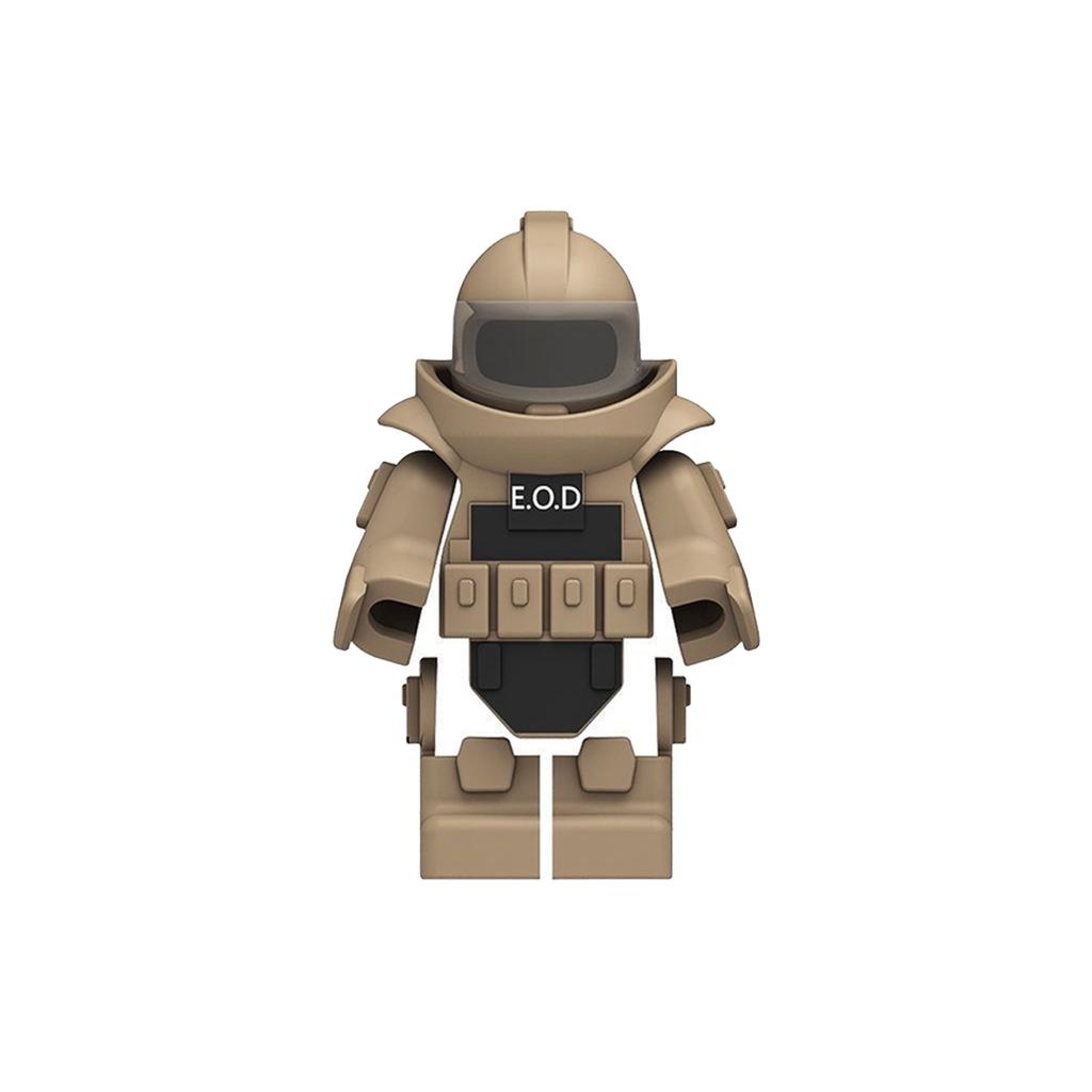 Contenedor Beige MOC Cajas de Armas Militares Ladrillos Accesorios Escena del Ejército WW2 Piezas de Bloques de Construcción Envío SWAT