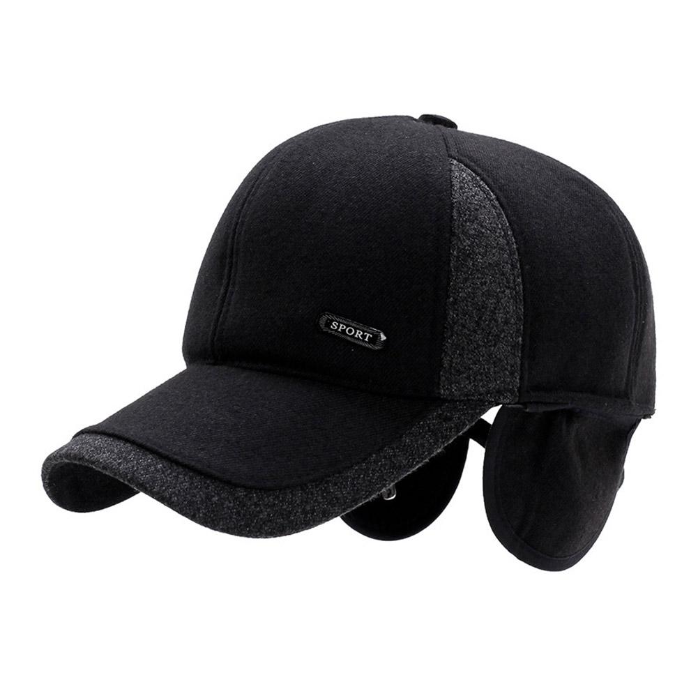 Winter Bomber Hat Men Women Russian Black Leather Ushanka Flaps Warm Baseball Ear Fur Brand Hat S7H6