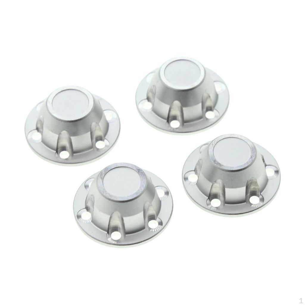 Aluminum Alloy RC Anti-Loose Rim Locking Nuts Replacement for SCX6 JLU 1/6 DIY Model Car Truck Hobby