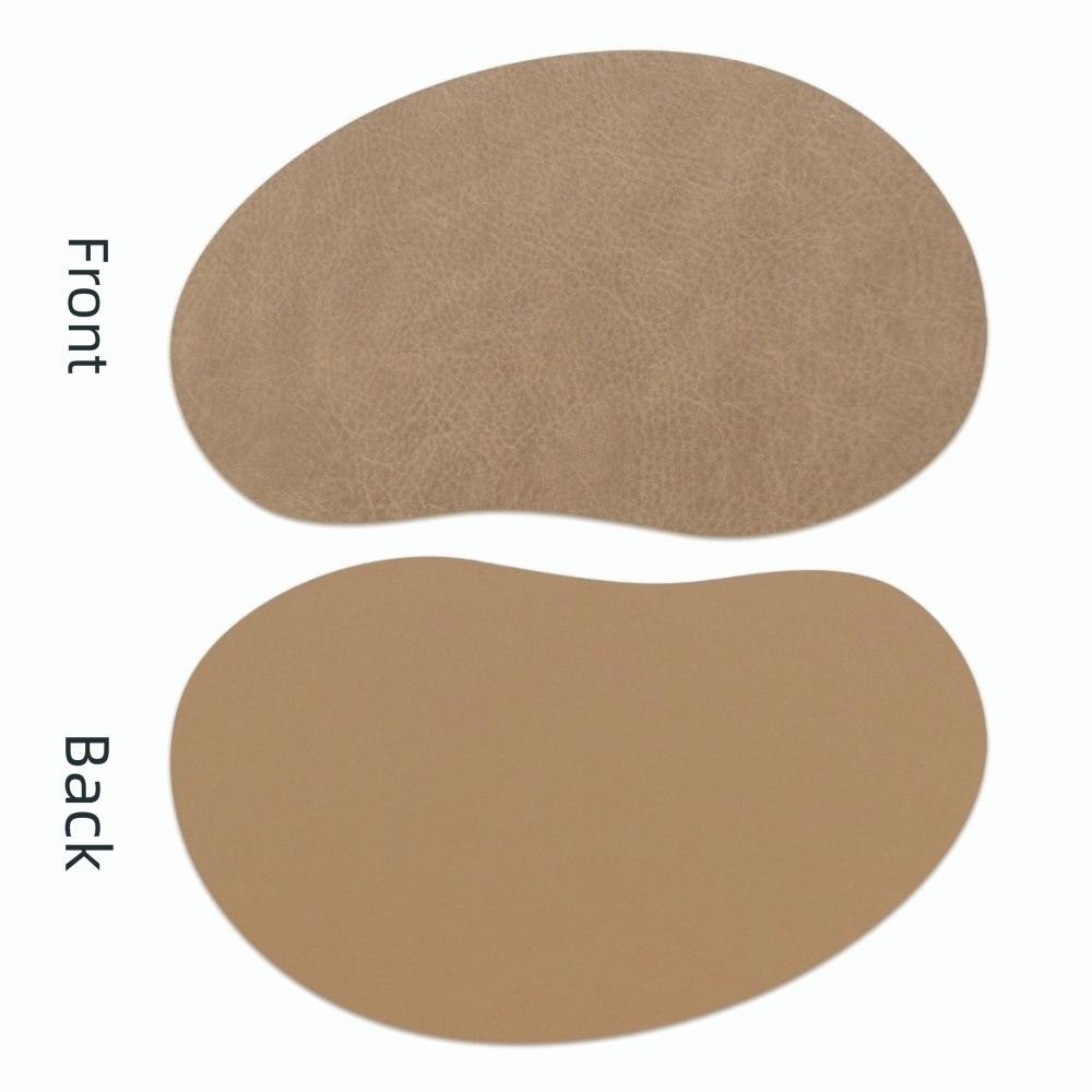 Irregular Shape Dinnerware Mats PU Leather Flatware Place Pad Stylish Placemats  Restaurant Decor