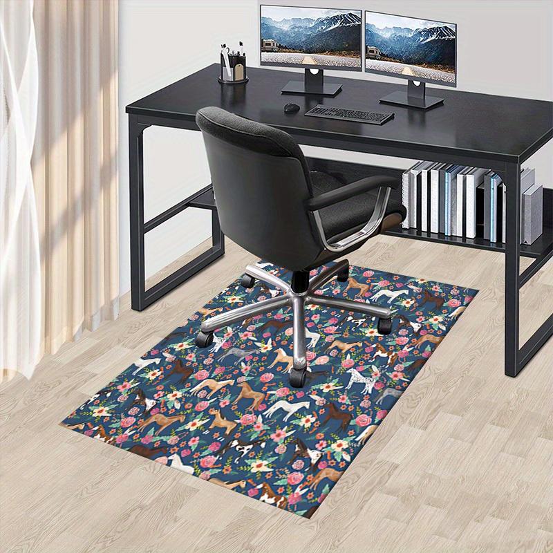 

Office Carpet: Horse & Floral Patterned Sofa Rug for Chair Protection 60cm by 90cm