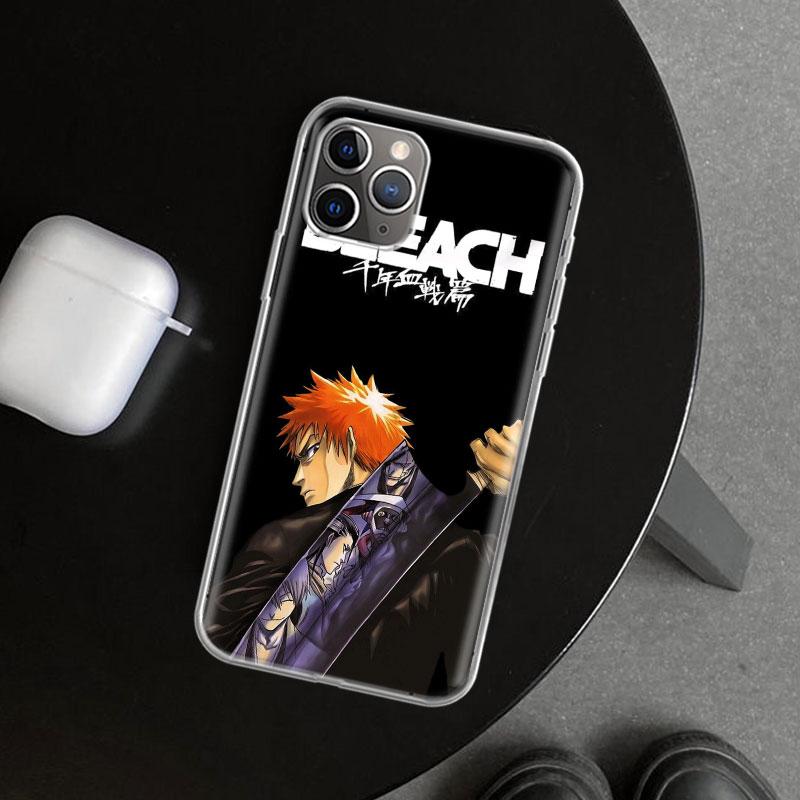 Kurosaki Ichigo Bleach Phone Case Cover for iPhone 11 12 13 Mini 14 15 Plus 16 Pro Max 17 Air 7 8 + SE Art Customized Fundas 11