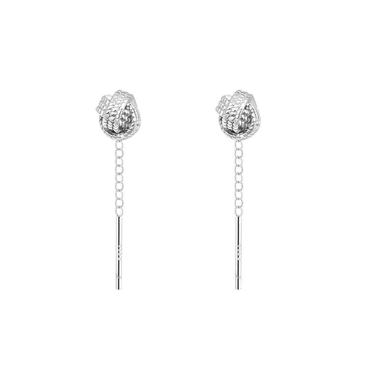 Ruyi Knot Fringe Ear Line Earrings Light Luxury Niche Design Earrings Earrings Women's Simple and Versatile