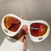 New Y2k Sunglasses Fashion Futuristic Punk Mirror Sports Men Eyewear Trendy  Design Outdoor UV400 Shades for Women